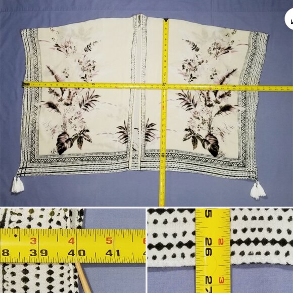 VINCE CAMUTO Ruana Cover Up Shawl Wrap Cardigan 6628E1M - Picture 8 of 11